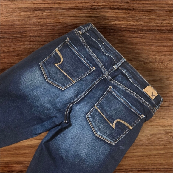 American Eagle High Rise Jeggings Skinnt Super Stretch Denim Jeans - Picture 4 of 6